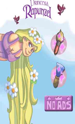 paint and discover the princess Rapunzel - Girls coloring game Rapunzel 1