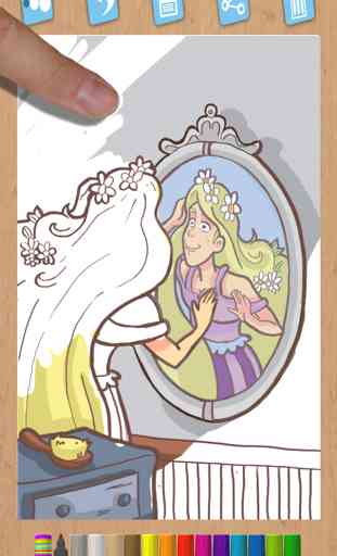 paint and discover the princess Rapunzel - Girls coloring game Rapunzel 2