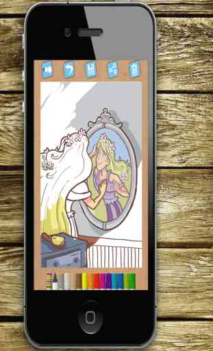 paint and discover the princess Rapunzel - Girls coloring game Rapunzel 4