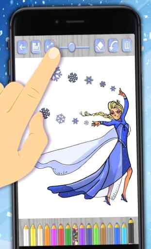 Paint magic ice princesses – coloring drawings 1