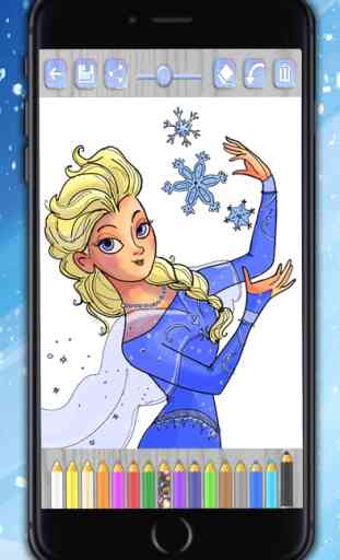 Paint magic ice princesses – coloring drawings 2
