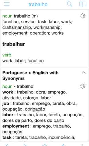 Portuguese English Dictionary & Thesaurus & Translator - Inglês Português Dicionário 2