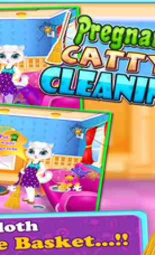 Pregnant Cat Cleaning For Kids And Girls Free Games 2