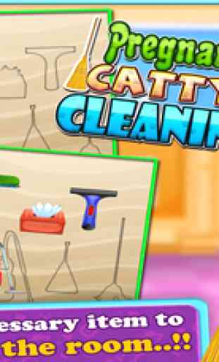 Pregnant Cat Cleaning For Kids And Girls Free Games 3