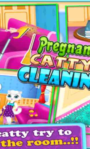Pregnant Cat Cleaning For Kids And Girls Free Games 4