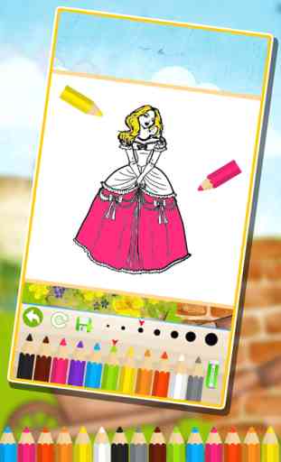 Princess Coloring Book - Printable Coloring Pages with Finger Painting 3