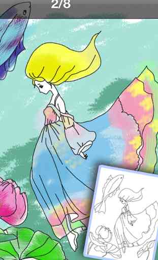 Princess Fairy Coloring Book - Kids Coloring Doodle Pad 3