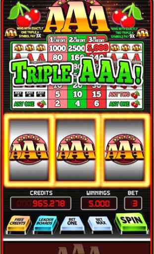 A AA AAA Slots - Triple Pay 3