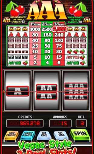 A AA AAA Slots - Triple Pay 4