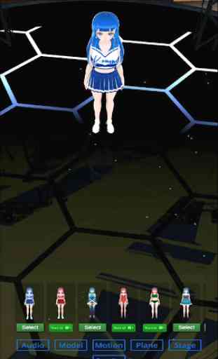 AR Dancing Girl Anime MMD 2