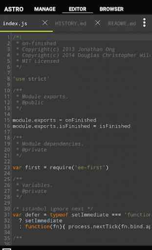 astro - node.js/ javascript/ terminal/ code editor 3