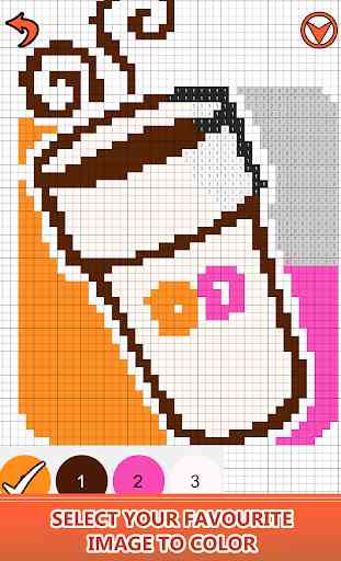 Food Logo Color by Number: Pixel Art Coloring Book 2