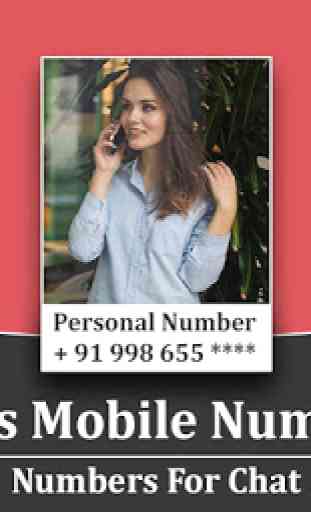 Girls Mobile Number Finder - Chat with Girls Prank 1