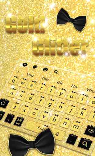 Gold Glitter Keyboard 1