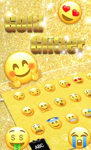 Gold Glitter Keyboard 3
