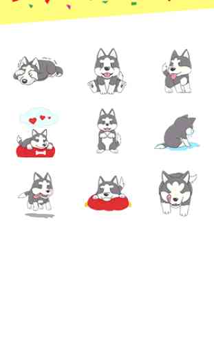 Husky Emoji Animated Sticker for Messenger 3