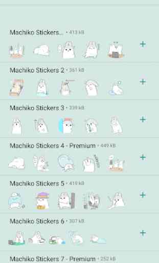 Machiko Rabbit Stickers 1