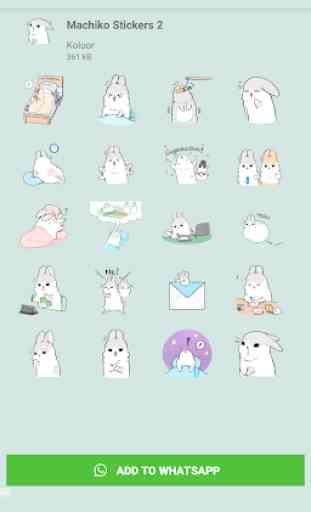 Machiko Rabbit Stickers 2