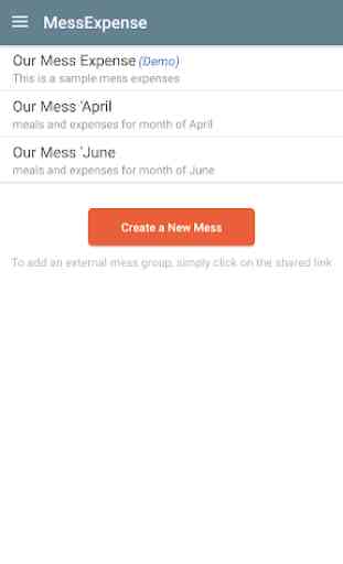 Mess Expense - track meals & expenses 1