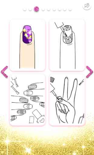 Nail Art Color – Glitter Girls Coloring Book 2