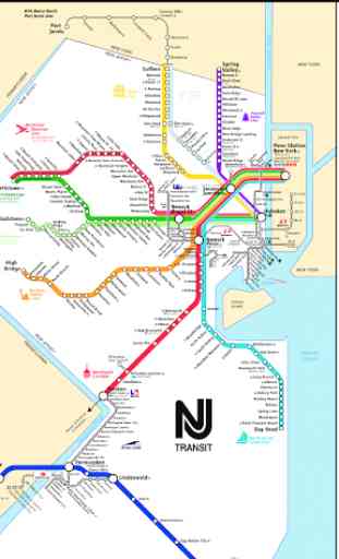 New Jersey Rail & Tram Map 2