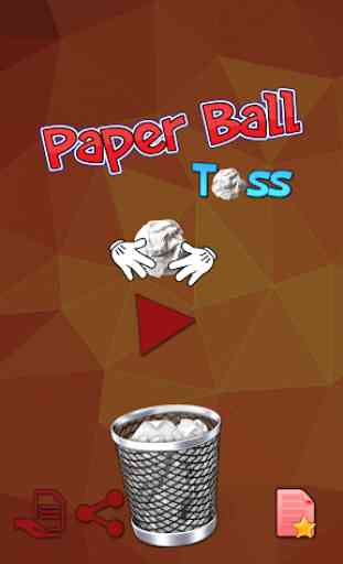 Paper Ball Tossing Flip Throwing to Bin Game 1