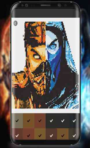 Pixel Art Mortal Kombat Color by Number 3
