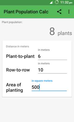 Plant Population Calculator 2
