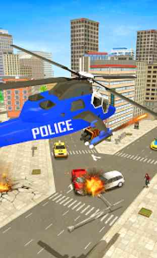 Police Helicopter Robot Transformation 4