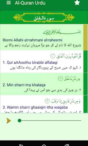 Quran Pak with Urdu translation,free offline audio 2
