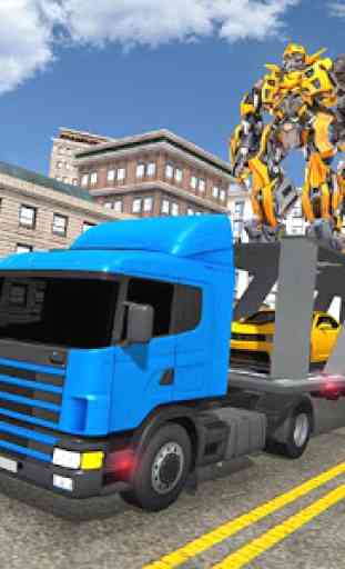 Robot Car Transport Transform Truck Game Simulator 4
