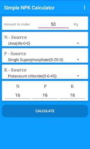 Simple NPK Calculator 1