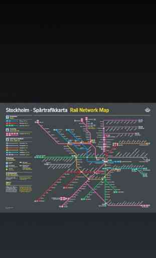 Stockholm Metro & Rail Map 1