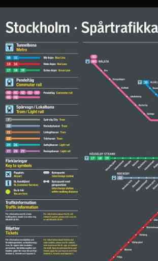Stockholm Metro & Rail Map 2