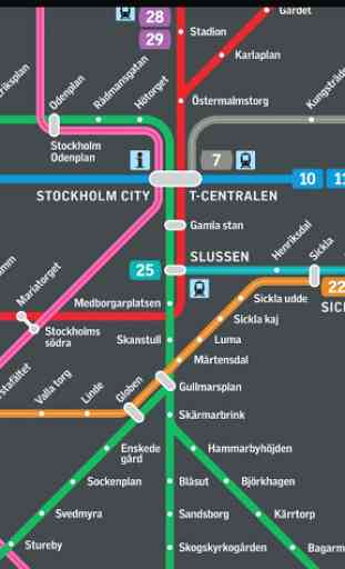 Stockholm Metro & Rail Map 3