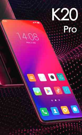 Theme for Redmi K20 Latest 2019 red launcher 2