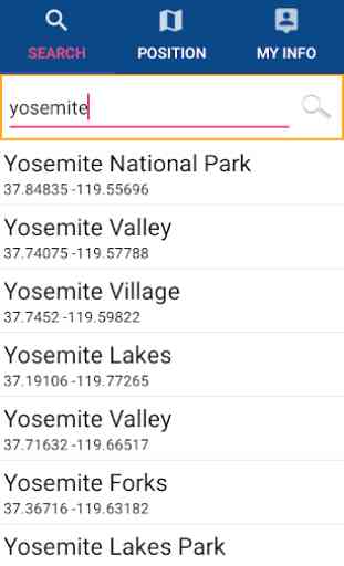 Yosemite National Park GPS Map Navigator 2