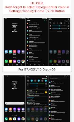 Black theme for LG G8 V50 V40 V35 G7 V30 G6 1
