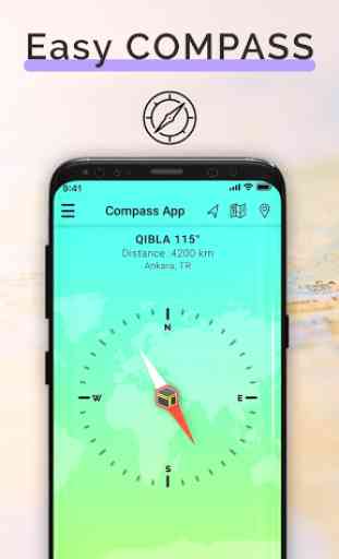 Compass - Direction Finder & Accurate Qibla Finder 1