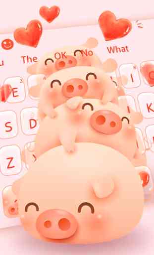 Cute Pink Pig keyboard 2