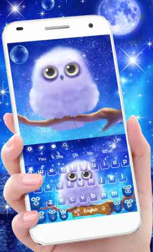 Galaxy Owl Keyboard Themes 1