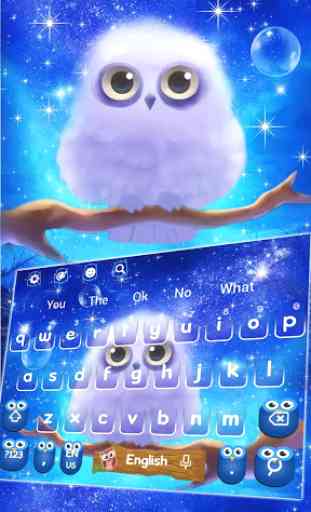 Galaxy Owl Keyboard Themes 2