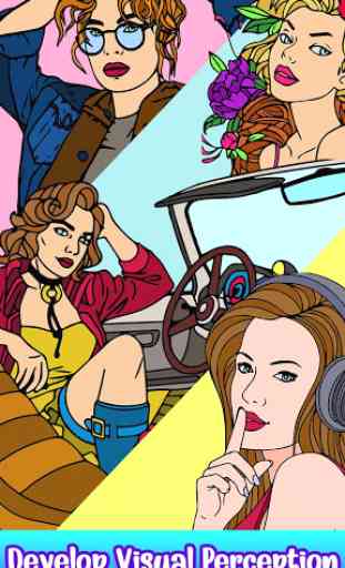 Girls Paint by Number: Fashion Coloring Book Pages 2
