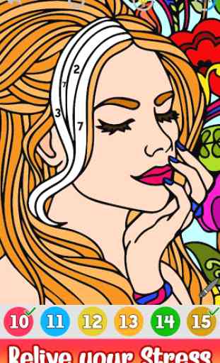 Girls Paint by Number: Fashion Coloring Book Pages 3