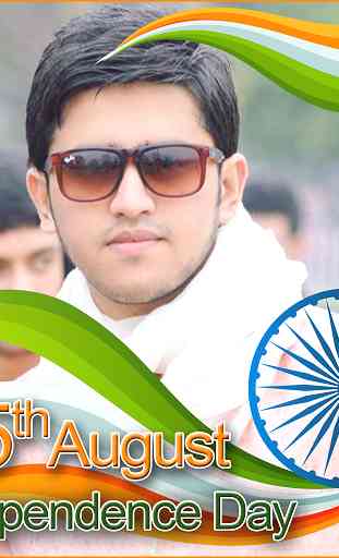 India Flag Face Photo Maker & 15th August DP 1