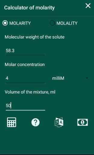 Molarity/molality Calculator 1