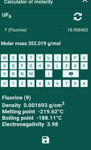 Molarity/molality Calculator 3