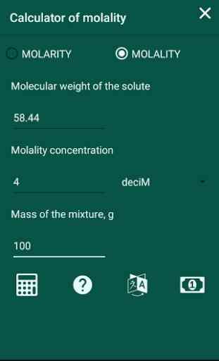 Molarity/molality Calculator 4