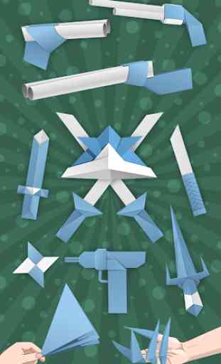 Origami Weapons Instructions: Paper Guns & Swords 1