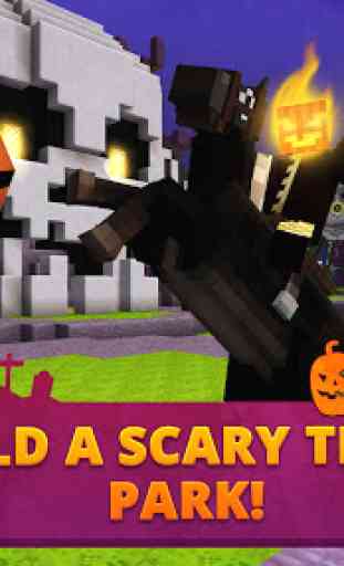 Scary Theme Park Craft: Spooky Horror Zombie Games 1